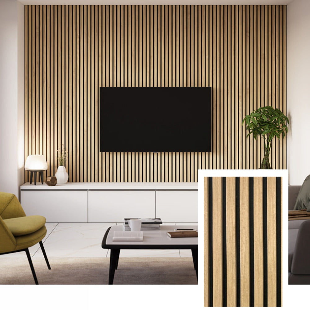 OakWave™ Premium Acoustic Slat Panel — Natural Oak (2.7 × 1.10 m)